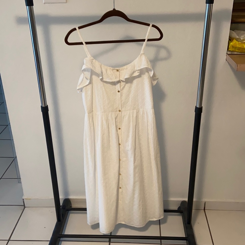 Michael Kors, small, white eyelet midi dress.